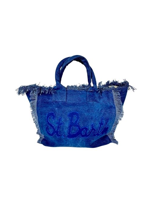 borsa donna colette con scritta in tinta azzurro MC2 Saint Barth | COLETTES3132